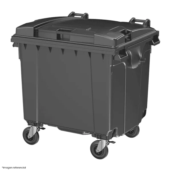 Basurero 1100 litros con pedal colores
